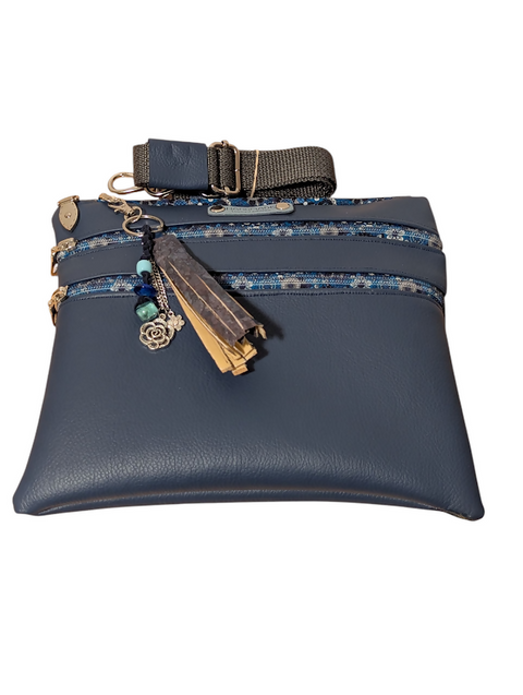 Blueberry Zippy Crossbody Bag