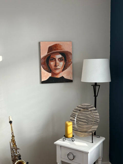 "Ali" - Acrylics on canvas 14x18 - Original Artwork-Free Shipping*