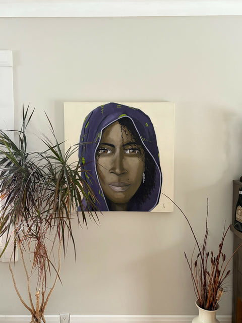 "Allie" - Acrylics on canvas 30x30 Original Artwork- Free Shipping*