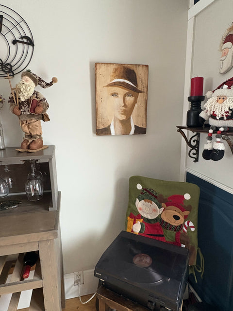 "Angie" - Acrylics on wood 14x18 - Original Artwork-Free Shipping*