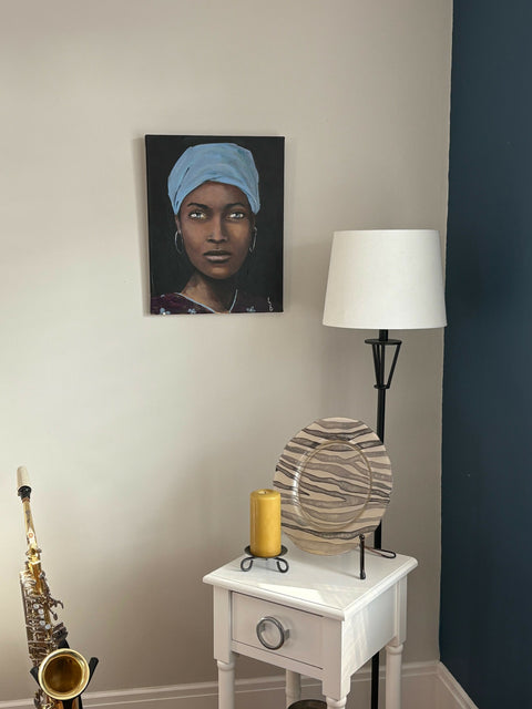 "Amira" - Acrylics on canvas 14x18 - Original Artwork-Free Shipping*