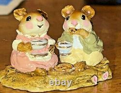Created by Wee Forest Folk Mice M-074 Tea for Two RETIRED 1982
