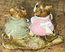 Created by Wee Forest Folk Mice M-074 Tea for Two RETIRED 1982