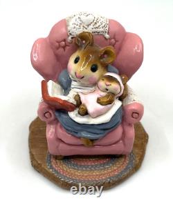 M-066, Babysitter Mouse Wee Forest Folk, Retired 1993 w Box SPECIAL COLOR