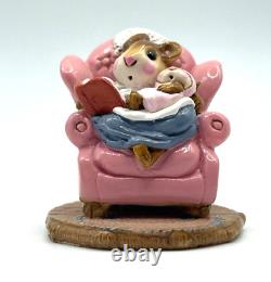 M-066, Babysitter Mouse Wee Forest Folk, Retired 1993 w Box SPECIAL COLOR