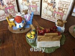 REDUCED! Wee Forest Folk LOT 6 Figurines Rare And Retired withOriginal Box