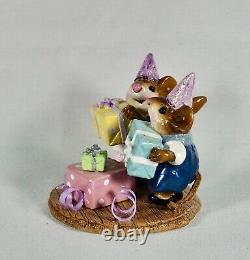 RETIRED Wee Forest Folk M-224a Party Kids 1997 By Annette Peterson Figurine