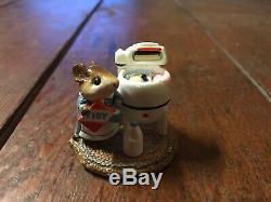 Rare-VINTAGE WEE FOREST FOLK M-113 TIDY MOUSE retired circa 1984-85 Mint Box