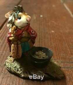 Rare Wee Forest Folk Retired Chief Mouse-Asoit Mint With WFF Box