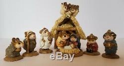 VTG RETIRED Wee Forest Folk CHRISTMAS PAGEANT NATIVITY Scene 7PC Set Great COND