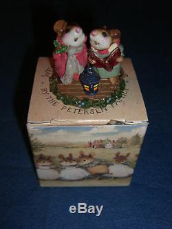 WEE FOREST FOLK 1991 Holiday Carolling MICE MOUSE Figurine Retired SIGNED HTF