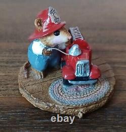 WEE FOREST FOLK LITTLE FIRE CHIEF M-77, RETIRED, ONLY MADE 1982-1984, WithBOX