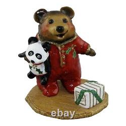 WEE FOREST FOLK SPECIAL COLOR SOUTHGLENN CHRISTMAS NIGHTIE BEAR WithPANDA PACKAGE