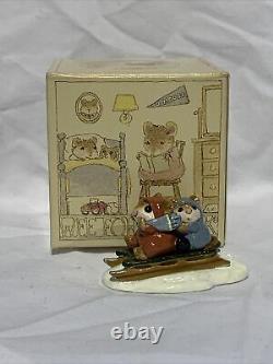 WFF Wee Forest Folk M-085 Little Sledders Red (Retired) Annette Peterson