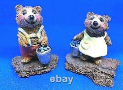 Wee Forest Folk 1977 (1st Year) Girl (and) Boy Blueberry Bear(s) Retired 1982