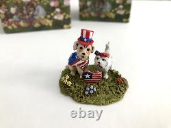 Wee Forest Folk A-54 PATRIOTIC PETS, Retired, RARE NEW in Box