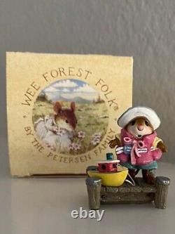 Wee Forest Folk AHOY! M-310 Retired Annette Petersen 2004 Pink Life Vest WFF Box