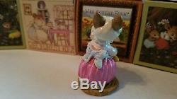 Wee Forest Folk B-09 Batter Bunny rare retired mice figurine 1977 signed AP