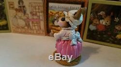 Wee Forest Folk B-09 Batter Bunny rare retired mice figurine 1977 signed AP