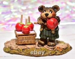 Wee Forest Folk BB-16 The Bear Faire Fare Candy Apples Retired WFF Halloween