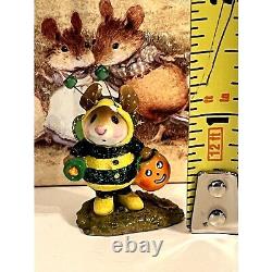 Wee Forest Folk Bee Dazzled Halloween Edition m-252 Green Yellow Retired READ