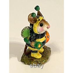 Wee Forest Folk Bee Dazzled Halloween Edition m-252 Green Yellow Retired READ