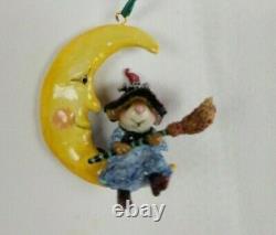 Wee Forest Folk Broom To The Moon M-623A Halloween Ornament Retired