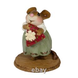 Wee Forest Folk CHEERFUL CHEDDAR! , WFF# M-662, RETIRED, Christmas Cheese Mouse