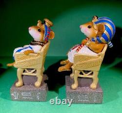 Wee Forest Folk CS-1 King & CS-2 Queen (blue). Retired 2012. Fast Free Shipping