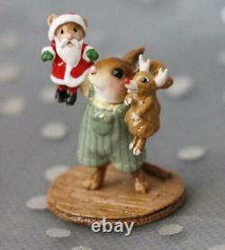 Wee Forest Folk Christmas Figurine M-657b The Santa & Rudy Show (Boy)