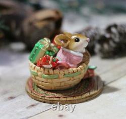 Wee Forest Folk Christmas M-681a Christmas Pop Up Girl (RETIRED)