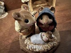 Wee Forest Folk Christmas Nativity Creche set 8 wise man shepherd holy family