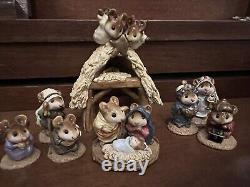 Wee Forest Folk Christmas Nativity Creche set 8 wise man shepherd holy family