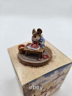 Wee Forest Folk Clementine Special Edition White M-204 Mouse Valentines Retired