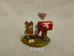 Wee Forest Folk Cupid's Special Delivery M-383a Mouse Valentines Heart Retired
