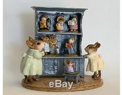 Wee Forest Folk Curio RETIRED SPECIAL BLUE ANNETTES 100th BIRTHDAY with 6 Minis