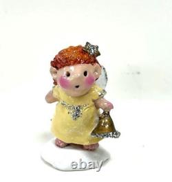 Wee Forest Folk EV-1 Angel with Bell Yellow Special (Retired)