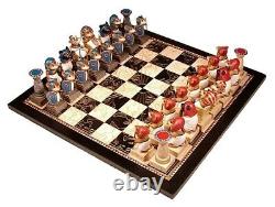 Wee Forest Folk Egyptian Chess Set All 32 Pieces, Board, & Clear Acrylic Cover