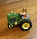 Wee Forest Folk Field Mouse M-133 Green tractor, Retired, Mint condition withbox