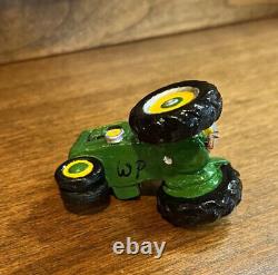 Wee Forest Folk Field Mouse M-133 Green tractor, Retired, Mint condition withbox