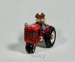 Wee Forest Folk Field Mouse Special Edition M133 Red Tractor Farmer Retired