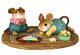 Wee Forest Folk GAME NIGHT! , WFF# M-611, Chinese Checkers Mouse, Retired