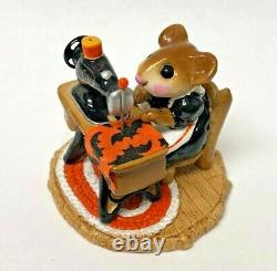Wee Forest Folk Halloween MISS BOBBIN Special FTF Mouse Sewing Retired withWFF Box
