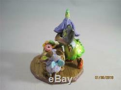 Wee Forest Folk Halloween on a hay Bale Retired WFF New in Box