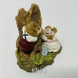 Wee Forest Folk Hearts and Flowers Mice FS-02 WFF Retired Valentine's I Love You