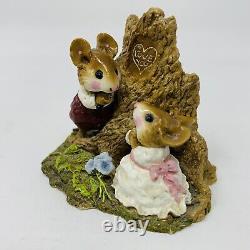 Wee Forest Folk Hearts and Flowers Mice FS-02 WFF Retired Valentine's I Love You