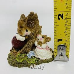 Wee Forest Folk Hearts and Flowers Mice FS-02 WFF Retired Valentine's I Love You