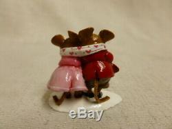 Wee Forest Folk Lover's Knot Valentines Edition M-456 Retired Mouse Figurine