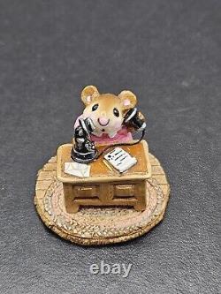 Wee Forest Folk M-068 Office Mousey Pink Dress Retired By Annette Petersen