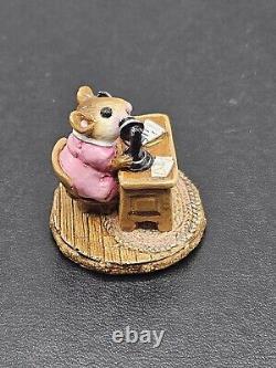 Wee Forest Folk M-068 Office Mousey Pink Dress Retired By Annette Petersen